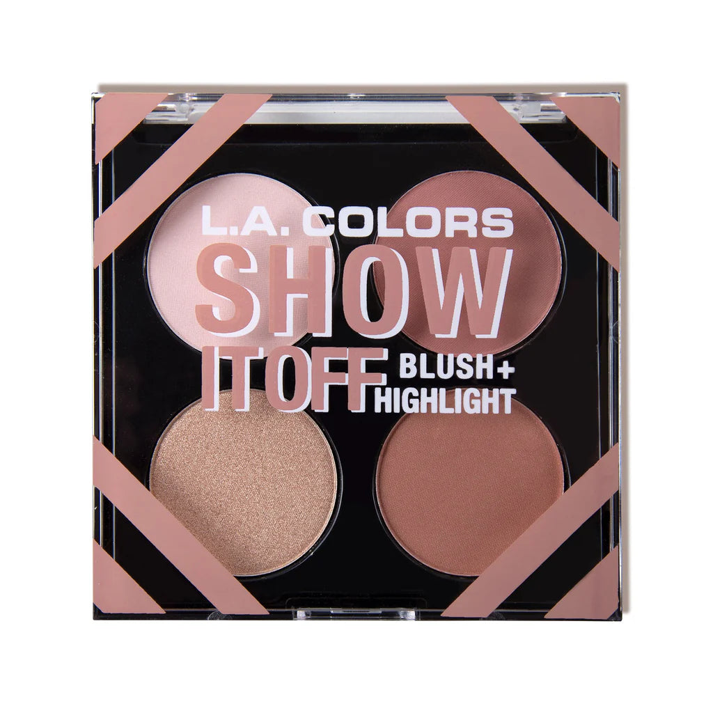 L.A COLOR SHOW IT OFF BLUSH+HIGHLIGHT PALETTE