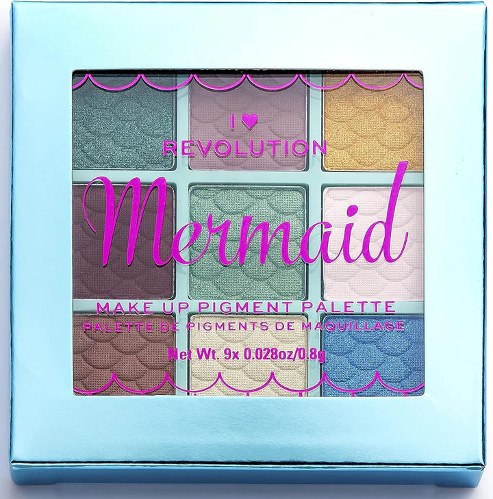 I HEART REVOLUTION  MAKEUP PIGMENT PALLETTE MERMAID