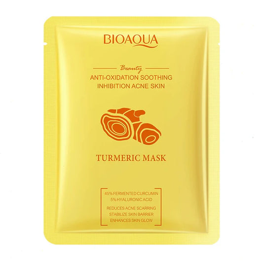 BIOAQUA Turmeric Anti-Oxidation Soothing Acne Facial Sheet Mask